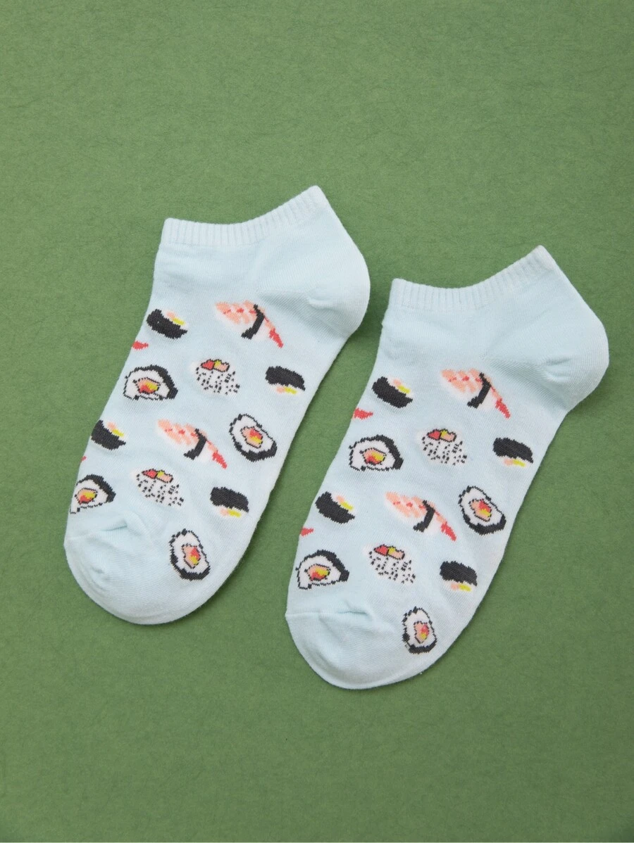 壽司印花短襪 - 彩色 - 查看 1