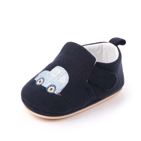 

Baby Boys Embroidery Flats, Navy blue