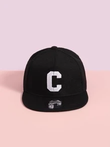 Nắp thun thêu chữ của cô gái - màu đen - Xem 2