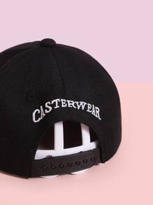 Nắp thun thêu chữ của cô gái - màu đen - Xem 3