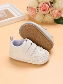 1pair Baby Boys' Minimalist Style Casual Sports Shoes - White - View 3