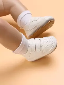 1pair Baby Boys' Minimalist Style Casual Sports Shoes - White - View 6