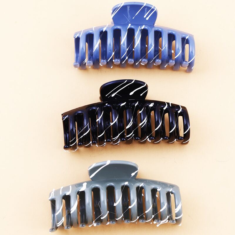 

3pcs Simple Hair Claw, Multicolor