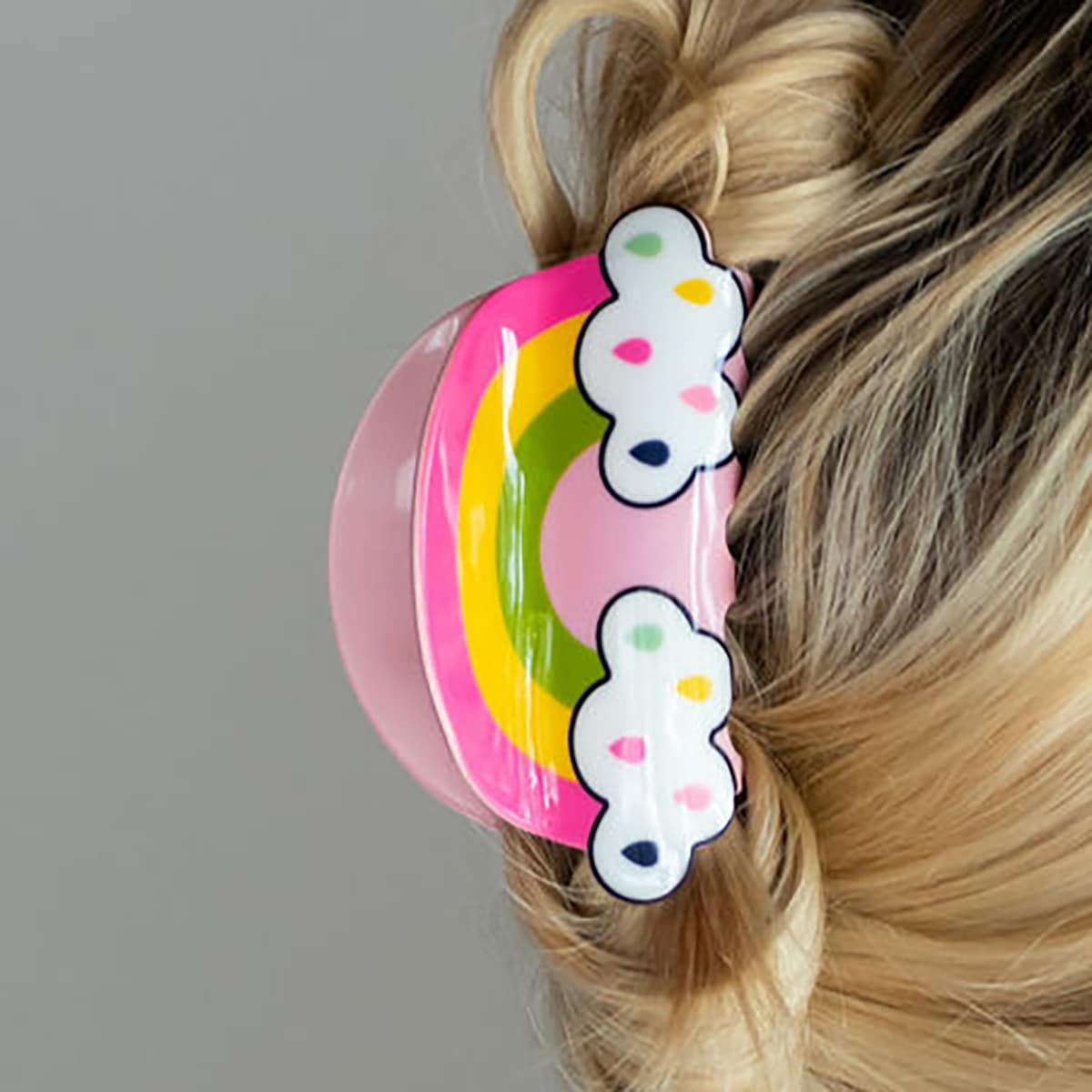 

Cartoon Rainbow Design Hair Claw, Multicolor