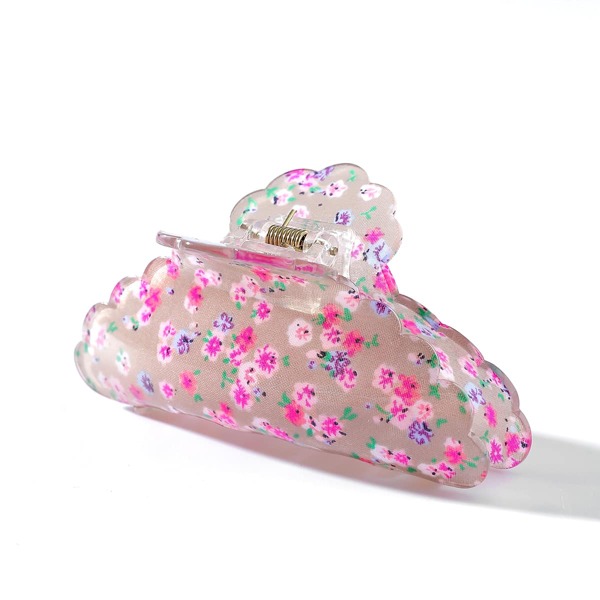

Flower Print Hair Claw, Multicolor