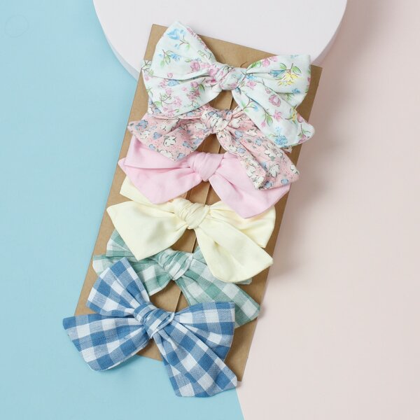 

6pcs Toddler Girls Bow Hair Clip, Multicolor