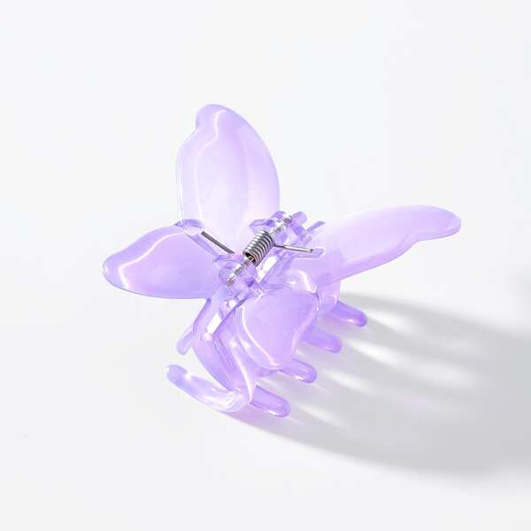 

Butterfly Design Hair Claw, Purple