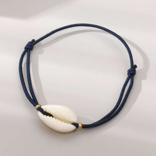 

Shell Decor Bracelet, Navy blue