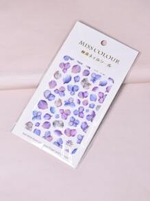 1 hoja Pegatina de arte de uña flor - Multicolor - Ver 2