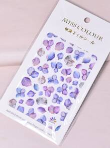 1 hoja Pegatina de arte de uña flor - Multicolor - Ver 3