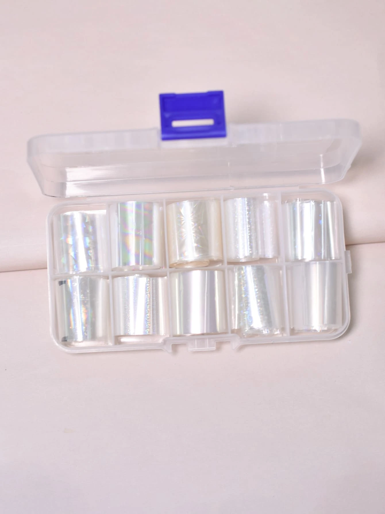 Transform Your Nails With Full-Cover Nail Art Transfer Foil-1box Laser Nail Transfer Paper In 10pcs Pack For Women And Girls - Clear - View 1