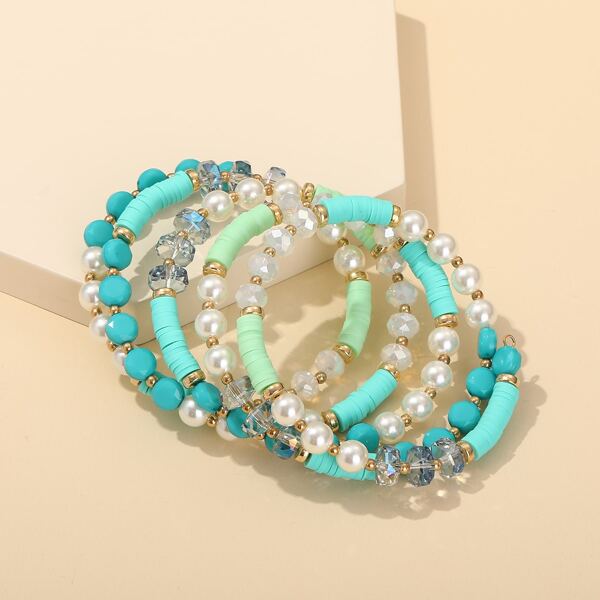 

Faux Pearl Decor Bracelet, Multicolor