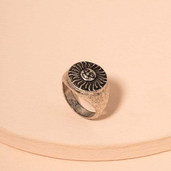 

Sun Decor Ring, Antique silver