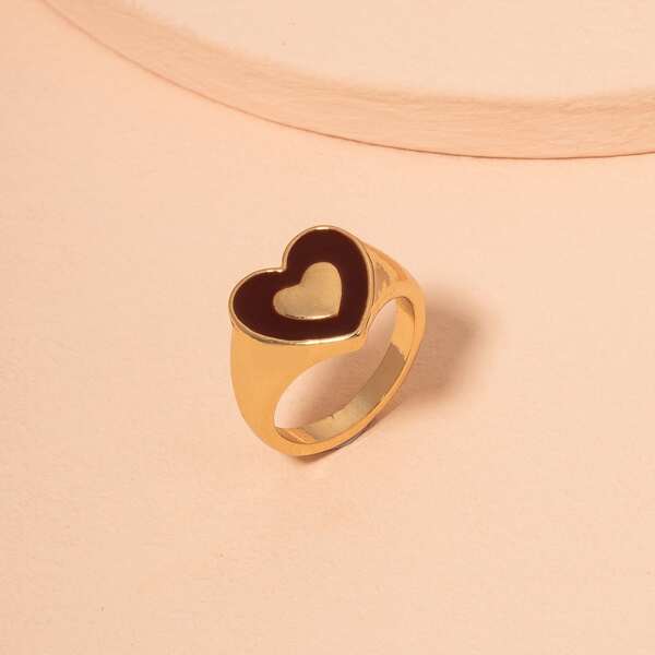 

Heart Design Ring, Gold
