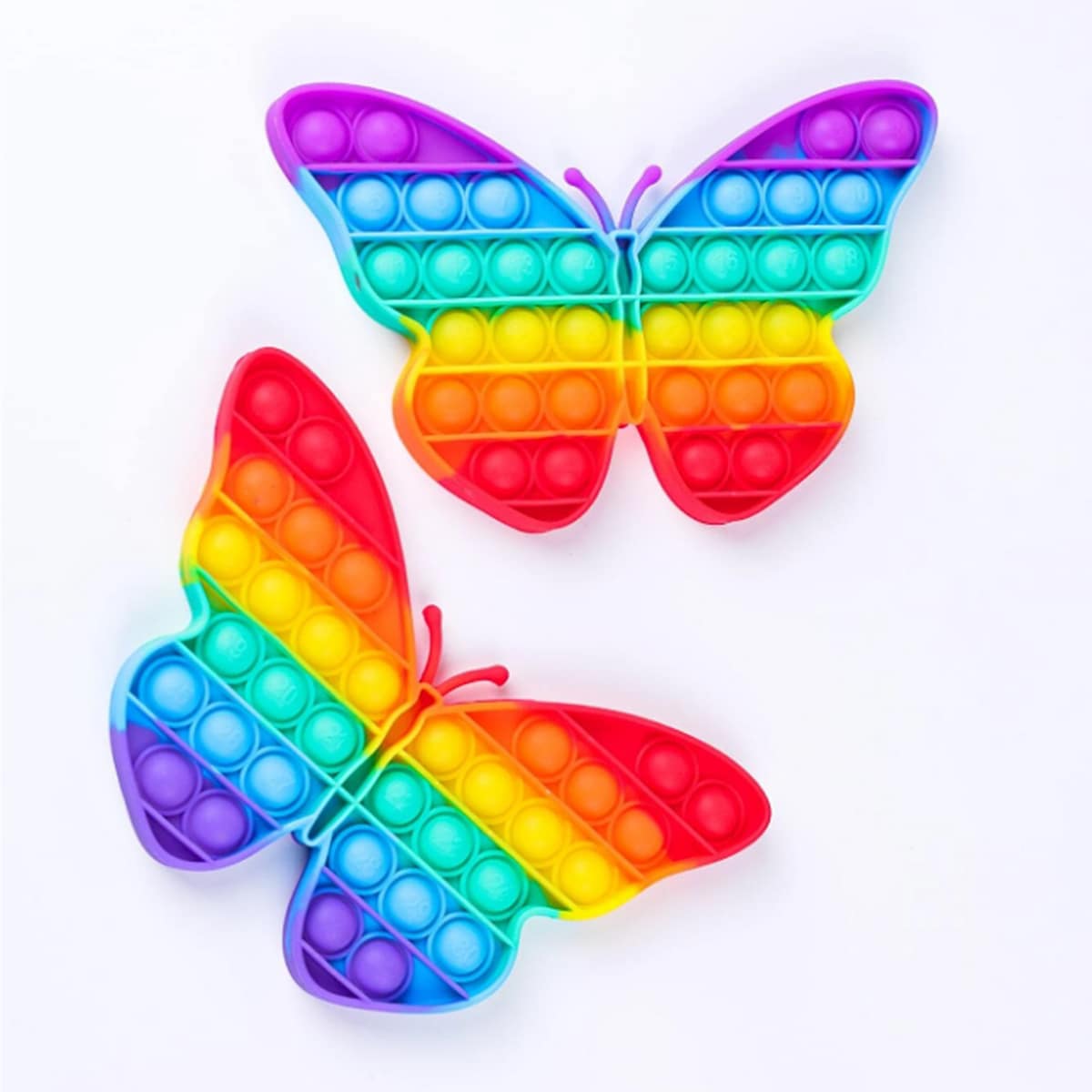 

1pc Butterfly Shaped Push Pop Bubble, Multicolor