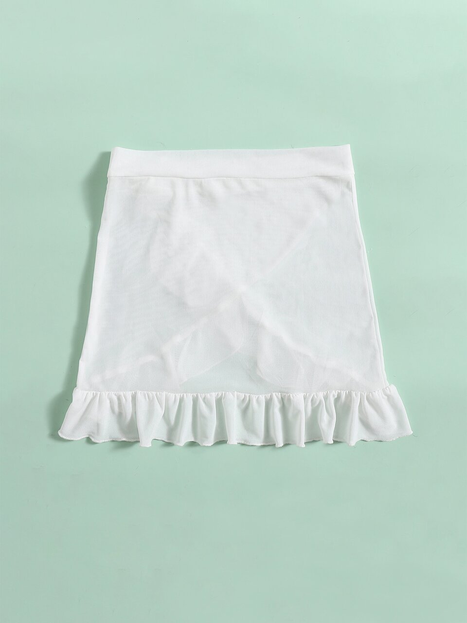 Girls Ruffle Trim Cover Up Skirt