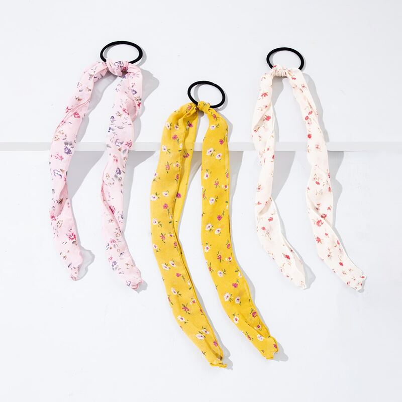 

2pcs Random Ditsy Floral Hair Tie, Multicolor