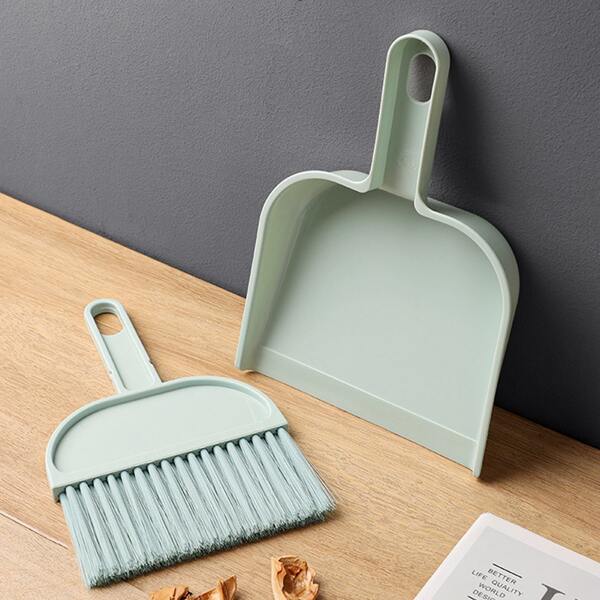 

1set Mini Broom & Dustpan, Mint green