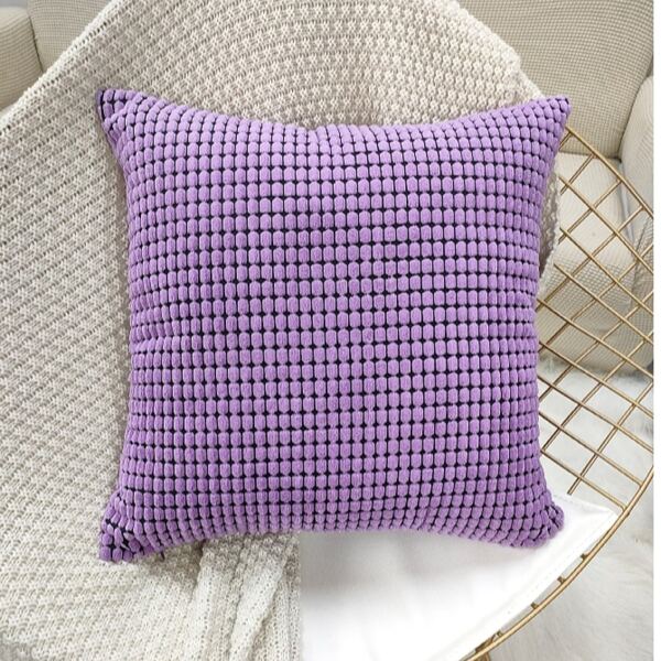 

Solid Color Cushion Cover Without Filler, Purple