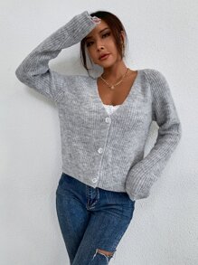 Calvaya Raglan Sleeve Button Up Cardigan Fall Winter Cloth For Women