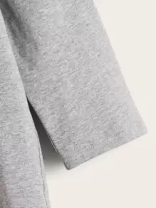 SHEIN 小男童星星和字母圖案運動衫和短褲套裝 - 彩色 - 查看 5