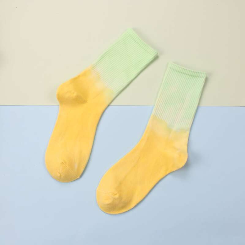 

Two Tone Crew Socks, Yellow