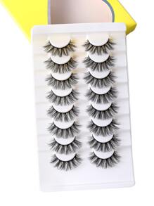 8 cặp mi giả dày - màu đen - Xem 2