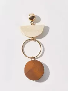 SHEIN VCAY 木圓形耳墜 - 彩色 - 查看 3