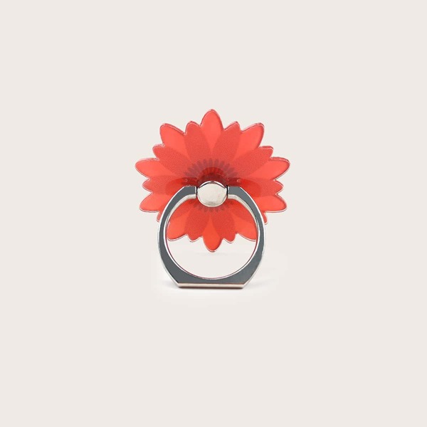 

Flower Shaped Phone Ring Holder, Red