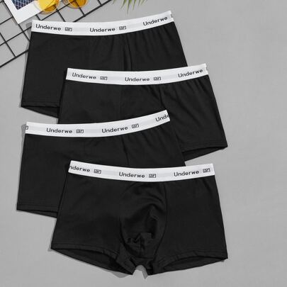 캐주얼 테이프 편지 남성 속옷