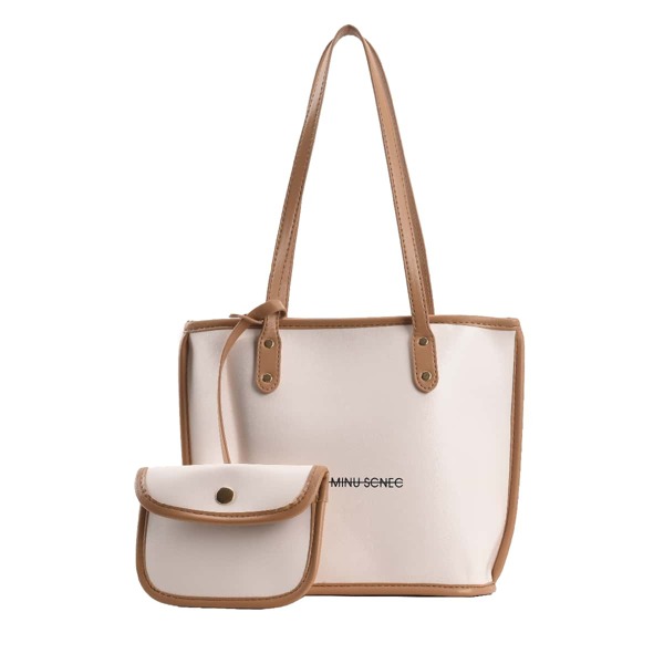 

Letter Graphic Shoulder Bag With Coin Case, Khaki
