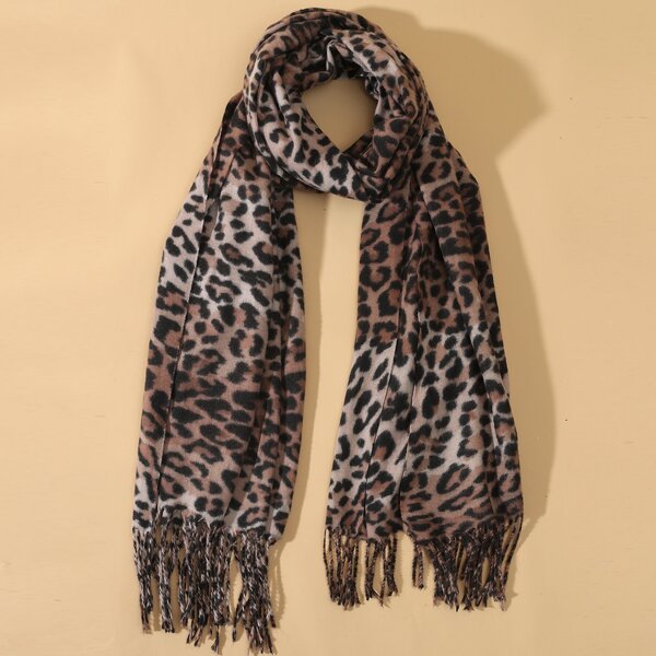 

Leopard Print Scarf, Multicolor