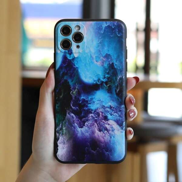 

Sea Wave Print Phone Case, Multicolor
