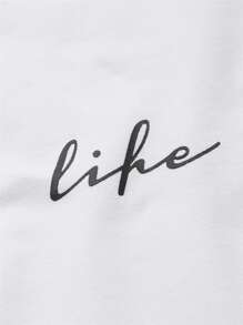 Manfinity RebelGame Tops Nam Lá thư Nhiệt đới Kỳ nghỉ - trắng - Xem 3