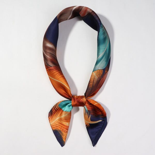 

Feather Print Bandana, Multicolor