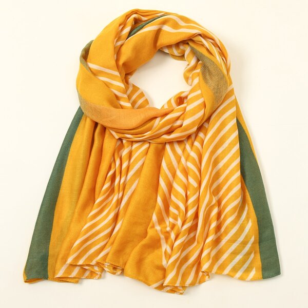 

Striped Print Scarf, Multicolor