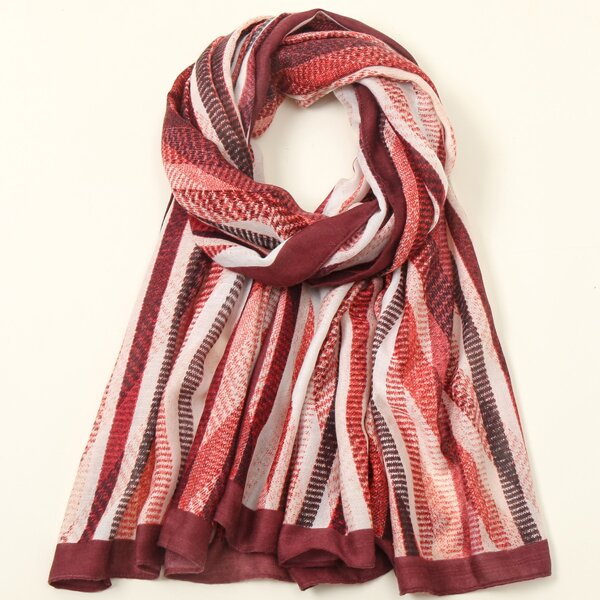 

Striped Print Scarf, Multicolor