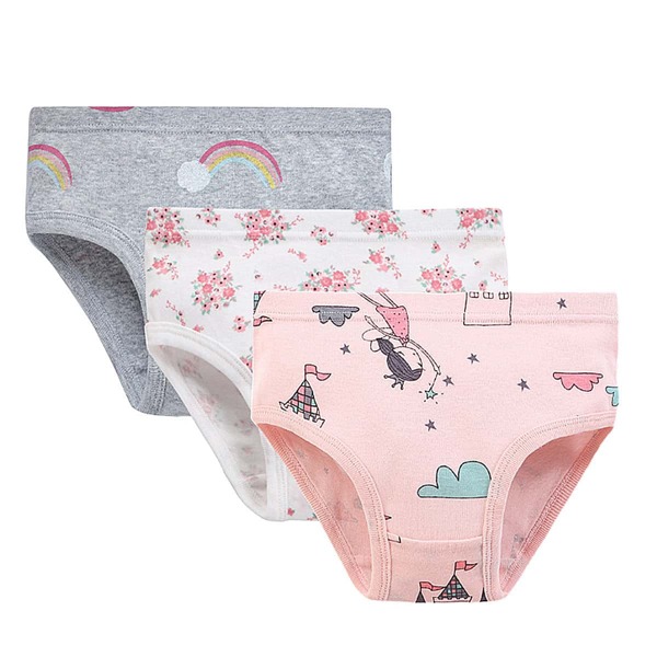 

Toddler Girls 3pcs Mixed Print Panty, Multicolor