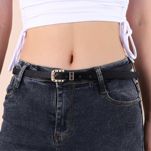 

Metal Buckle Belt, Black