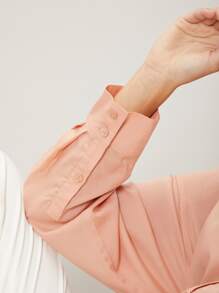 SHEIN Linen Oversize Straight Blouse