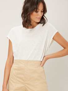 MOTF PREMIUM 亚麻蝙蝠袖上衣 - 白色 - 查看 9