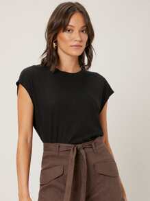 MOTF PREMIUM LINEN BATWING SLEEVE TOP