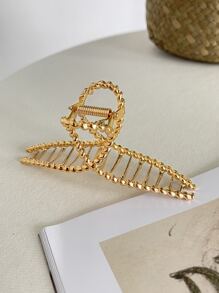 DAZY Metal Hair Claw Casual Claw Clips Hair Clips Hair Jaw Clip Hair Clamps Hair Clutch Hair Catcher Clip - Gold - View 10
