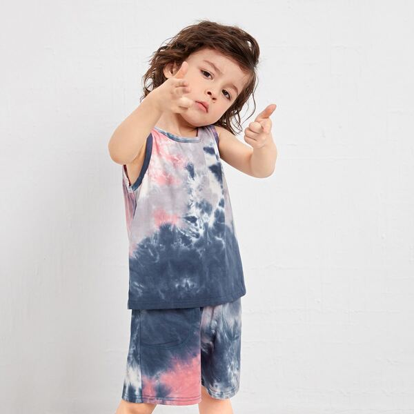 

Toddler Boys Tie Dye Tank Top & Track Shorts Set, Multicolor