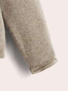 Tween Boy Solid Raglan Sleeve Sweater - Khaki - View 3