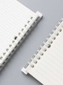 1入組A5可拆卸扣活頁裝訂條30孔圓孔線圈開合環DIY塑料活頁夾 - 無色 - 查看 4