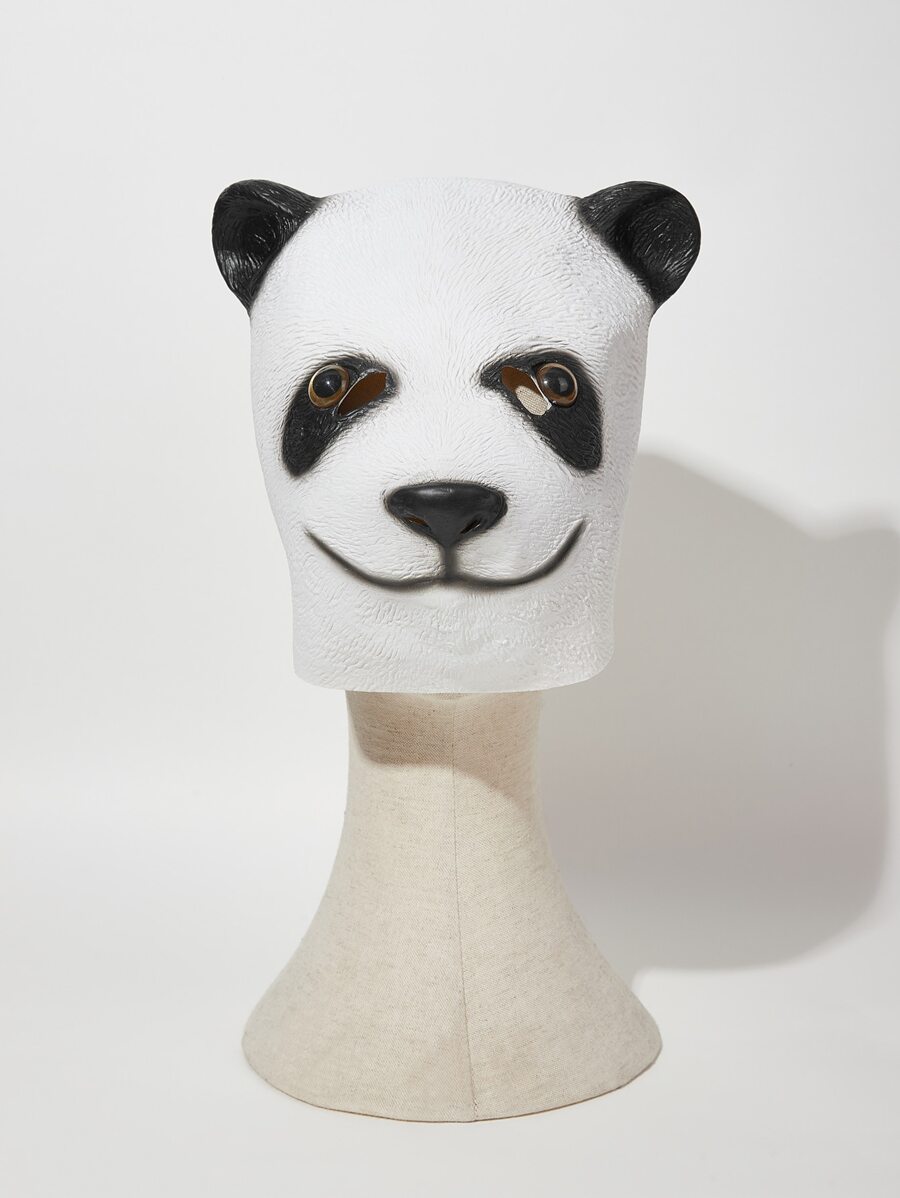 Disfraz panda cabeza - Blanco y Negro - Ver 1