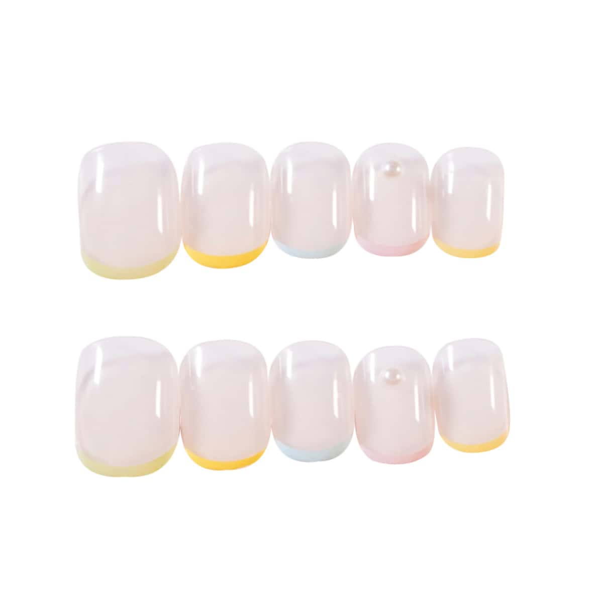 

24pcs Fake Nail, Multicolor