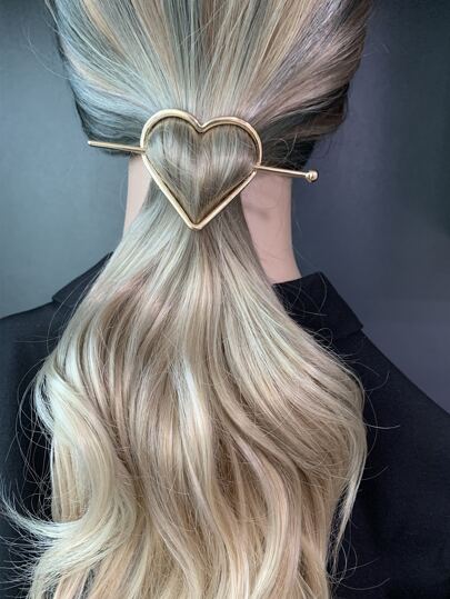 Heart Decor HairPin Hair Clip Street Valentines Hair Bun Maker Bun Hair Piece Hair Styling Pins