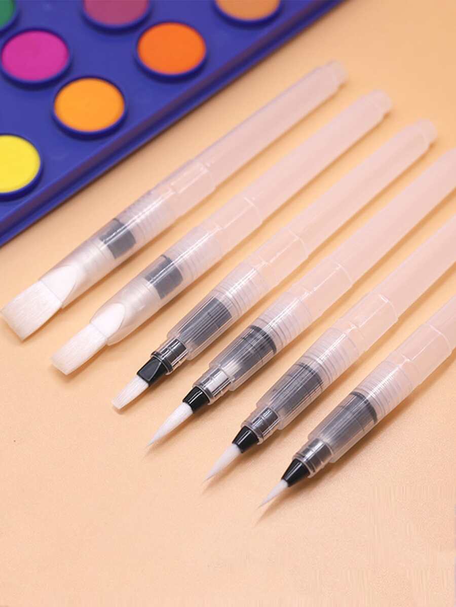 6入組水彩繪畫刷 - 彩色 - 查看 1